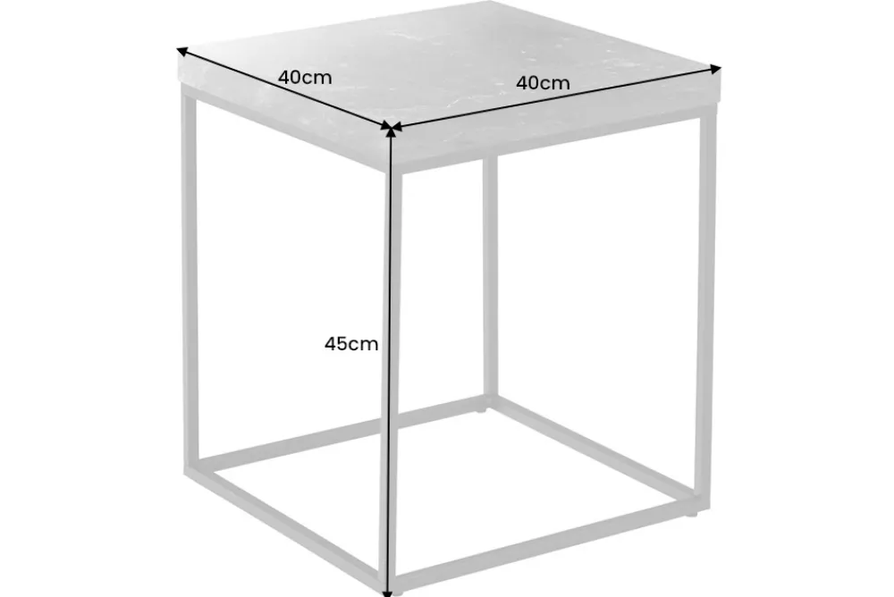 Riess-Ambiente Beistelltische > Moderner Beistelltisch ARCHITECTURE 45cm graphit Metallgestell