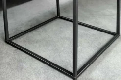 Riess-Ambiente Beistelltische > Moderner Beistelltisch ARCHITECTURE 45cm weiß Marmor-Design Metallgestell