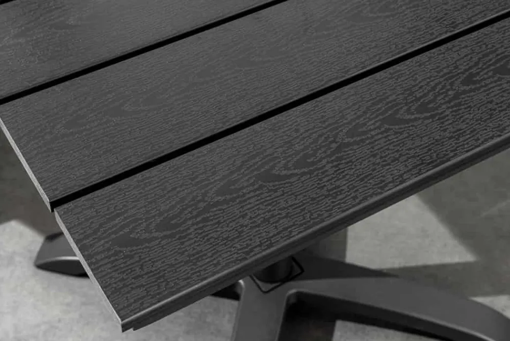 Riess-Ambiente Beistelltische|Skandinavisch > Moderner Bistrotisch DESIGNO 70cm schwarz Aluminium wetterfest Outdoor Gartentisch