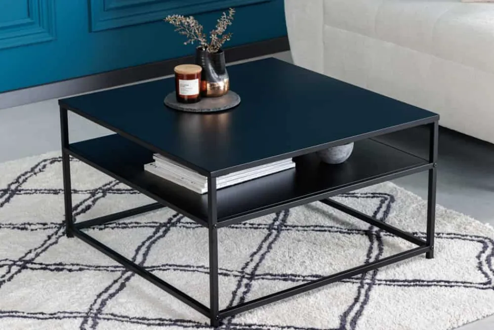 Riess-Ambiente Industrial Loft|Couchtische & Truhen > Moderner Couchtisch DURA STEEL 70cm schwarz Metall mit Ablagefach