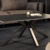 Riess-Ambiente Couchtische & Truhen > Moderner Couchtisch GALAXIE 100cm anthrazit Keramik schwarz Metall Sterngestell