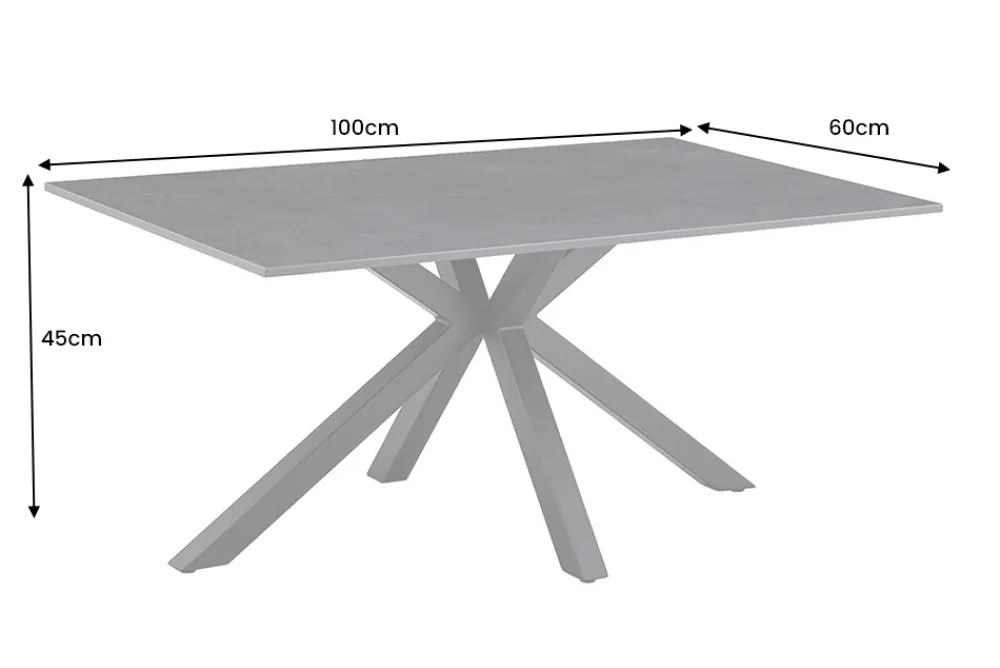 Riess-Ambiente Couchtische & Truhen > Moderner Couchtisch GALAXIE 100cm anthrazit Keramik schwarz Metall Sterngestell