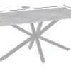 Riess-Ambiente Esstische > Moderner Esstisch GALAXIE 160cm weiß Keramik Marmor-Design glänzend Metallgestell schwarz