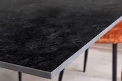 Riess-Ambiente Esstische > Moderner Esstisch GALAXIE 160cm anthrazit Keramik schwarz Metall Sterngestell