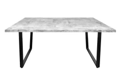 Riess-Ambiente Industrial Loft|Esstische > Moderner Esstisch LOFT 160cm grau Beton-Design schwarze Metallbeine Kufengestell Industrial
