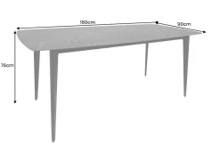 Riess-Ambiente Esstische > Moderner Esstisch MILANO 180cm anthrazit Keramik schwarze Metallbeine
