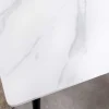 Riess-Ambiente Esstische > Moderner Esstisch MILANO 140cm weiß Keramik schwarze Metallbeine