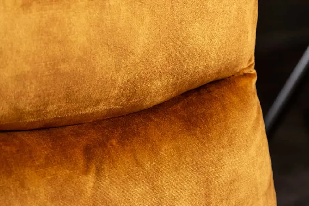 Riess-Ambiente Freischwinger|Stühle > Moderner Freischwinger Stuhl COMFORT senfgelb Samt mit Komfortgriff