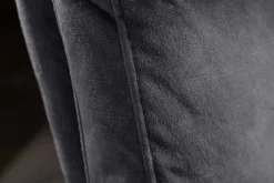 Riess-Ambiente Freischwinger|Stühle > Moderner Freischwinger Stuhl COMFORT grau Samt mit Komfortgriff