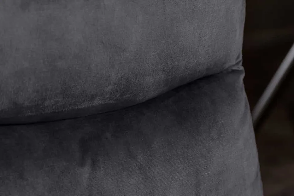 Riess-Ambiente Freischwinger|Stühle > Moderner Freischwinger Stuhl COMFORT grau Samt mit Komfortgriff
