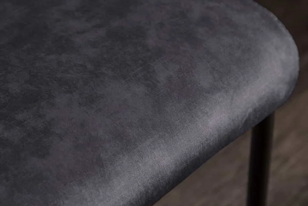 Riess-Ambiente Freischwinger|Stühle > Moderner Freischwinger Stuhl COMFORT grau Samt mit Komfortgriff