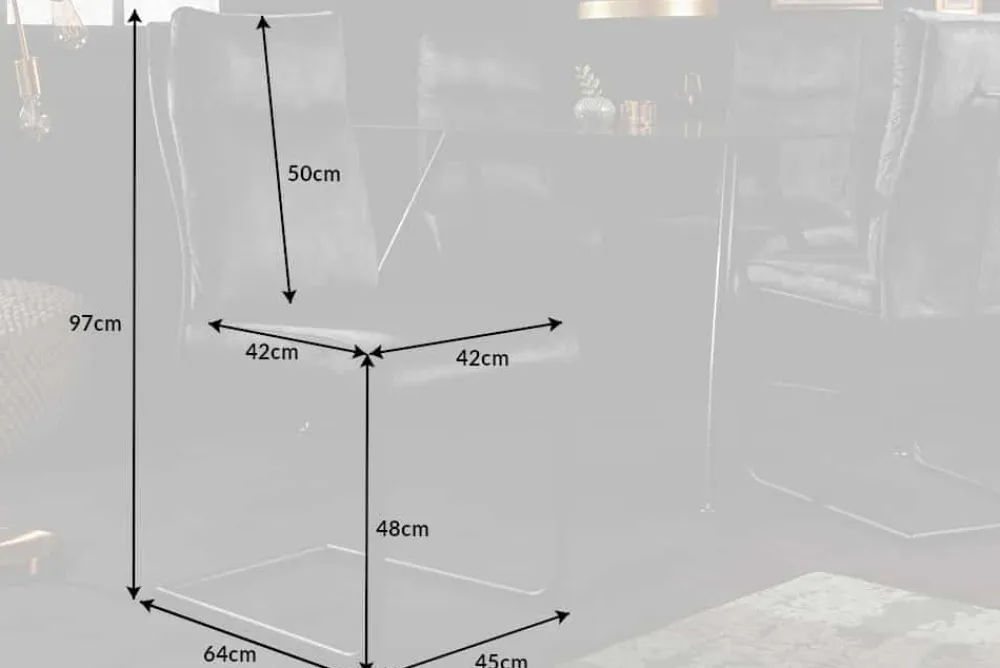 Riess-Ambiente Freischwinger|Stühle > Moderner Freischwinger Stuhl COMFORT grün Samt mit Komfortgriff