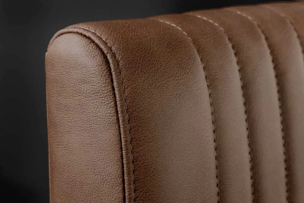 Riess-Ambiente Freischwinger|Stühle > Moderner Freischwinger Stuhl BIG ASTON Echtleder vintage braun Taschenfederkern Metall