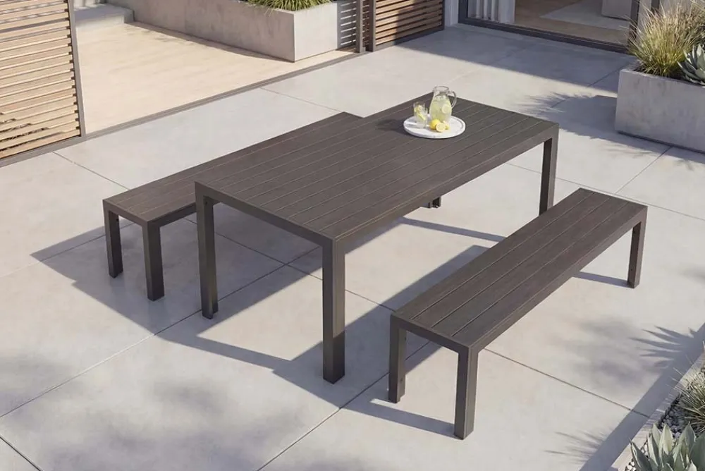Riess-Ambiente Skandinavisch|Esstische > Moderner Gartentisch DESIGNO 205cm anthrazit schwarz Aluminium wetterfest