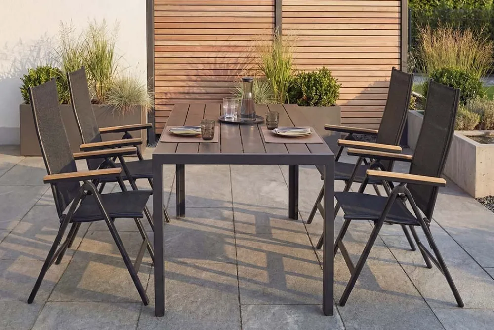 Riess-Ambiente Skandinavisch|Esstische > Moderner Gartentisch DESIGNO 205cm anthrazit schwarz Aluminium wetterfest