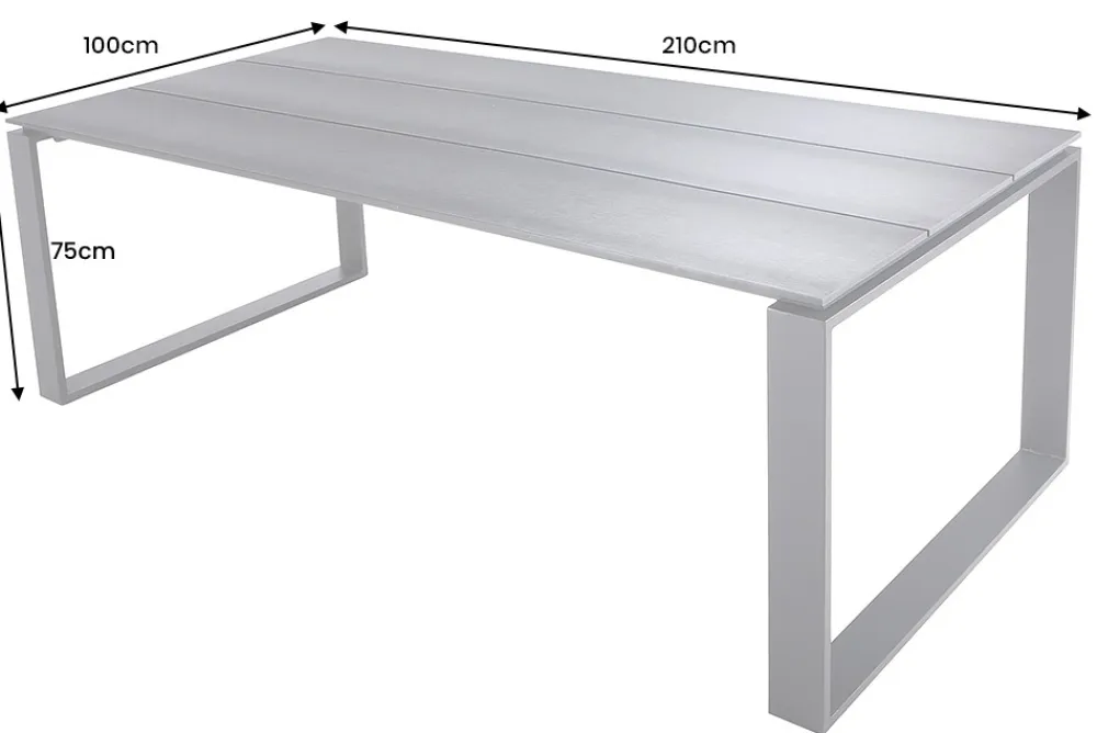 Riess-Ambiente Haus & Garten|Industrial Loft > Moderner Gartentisch FLOATING 210cm anthrazit Aluminium In- und Outdoor Esstisch