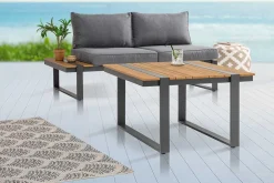 Riess-Ambiente Beistelltische|Gartentische > Moderner Gartentisch TAMPA LOUNGE 80cm anthrazit Aluminium wetterfest Outdoor Balkontisch