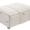 Riess-Ambiente Polsterhocker|Sitzhocker > Moderner Hocker ADLON 100cm champagner greige Bouclé Federkern Fußhocker Sitzhocker