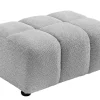 Riess-Ambiente Polsterhocker|Sitzhocker > Moderner Hocker CLOUD 100cm grau Bouclé Federkern Fußhocker Sitzhocker