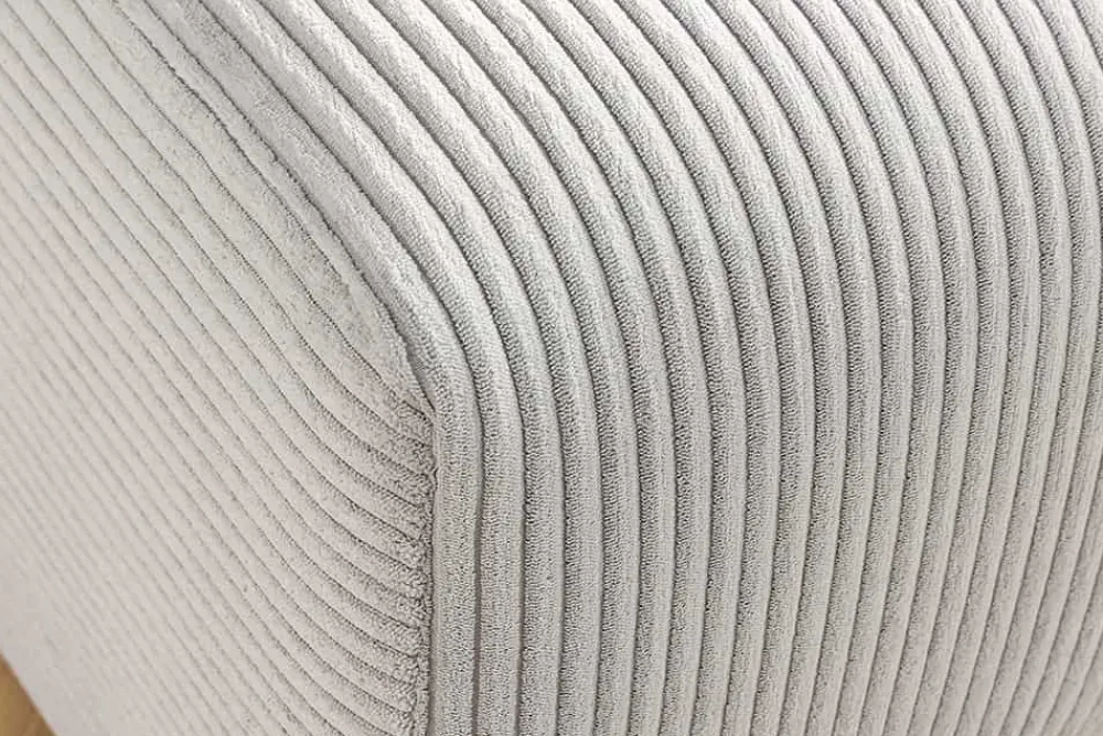 Riess-Ambiente Polsterhocker|Sitzhocker > Moderner Hocker ELEGANCIA 110cm champagner beige Cord Fußhocker Sitzhocker