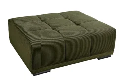 Riess-Ambiente Polsterhocker|Sitzhocker > Moderner Hocker ELEGANCIA 110cm grün Cord mit Ziersteppung