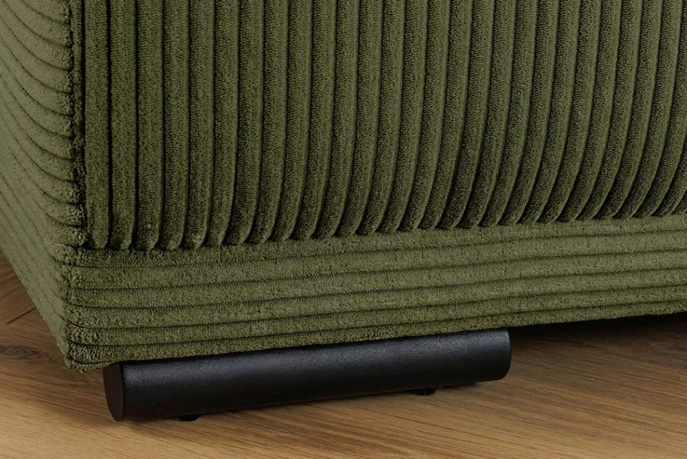 Riess-Ambiente Polsterhocker|Sitzhocker > Moderner Hocker ELEGANCIA 110cm grün Cord mit Ziersteppung