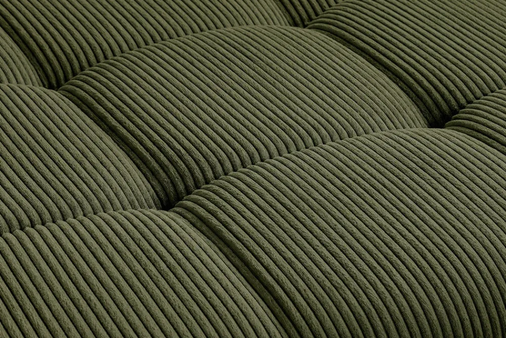Riess-Ambiente Polsterhocker|Sitzhocker > Moderner Hocker ELEGANCIA 110cm grün Cord mit Ziersteppung
