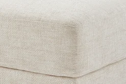 Riess-Ambiente Skandinavisch|Polsterhocker > Moderner Hocker LOFT 75cm champagner beige Chenille Nosagfederung Taschenfederkern
