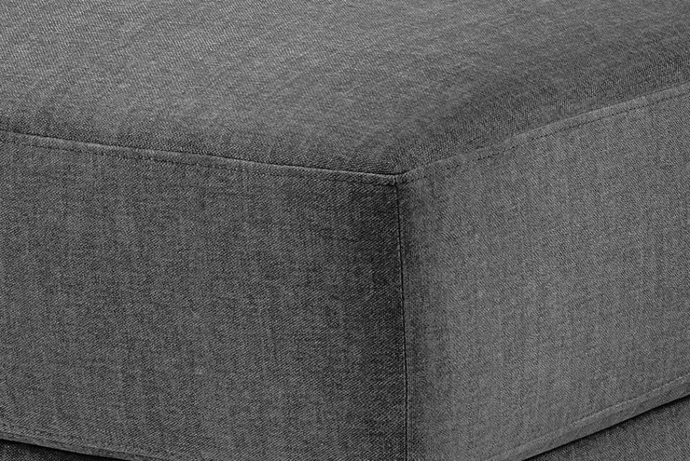 Riess-Ambiente Polsterhocker > Moderner Hocker LOFT 75cm grau Vogue Velours Samt Nosagfederung Taschenfederkern