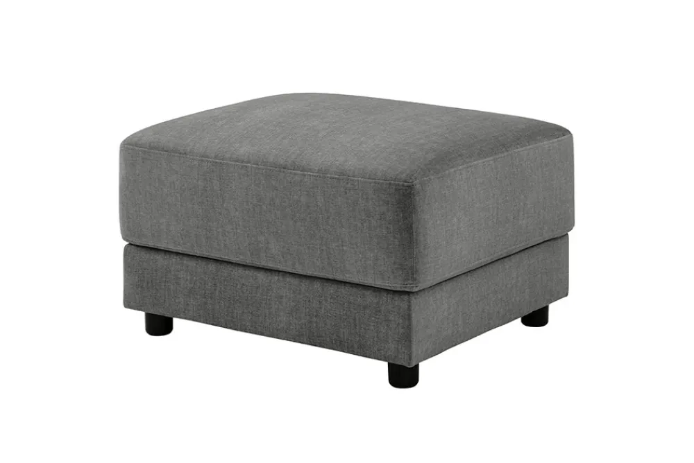 Riess-Ambiente Polsterhocker > Moderner Hocker LOFT 75cm grau Vogue Velours Samt Nosagfederung Taschenfederkern