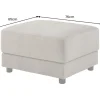 Riess-Ambiente Polsterhocker > Moderner Hocker LOFT 75cm taupe Vogue Velours Samt Nosagfederung Taschenfederkern