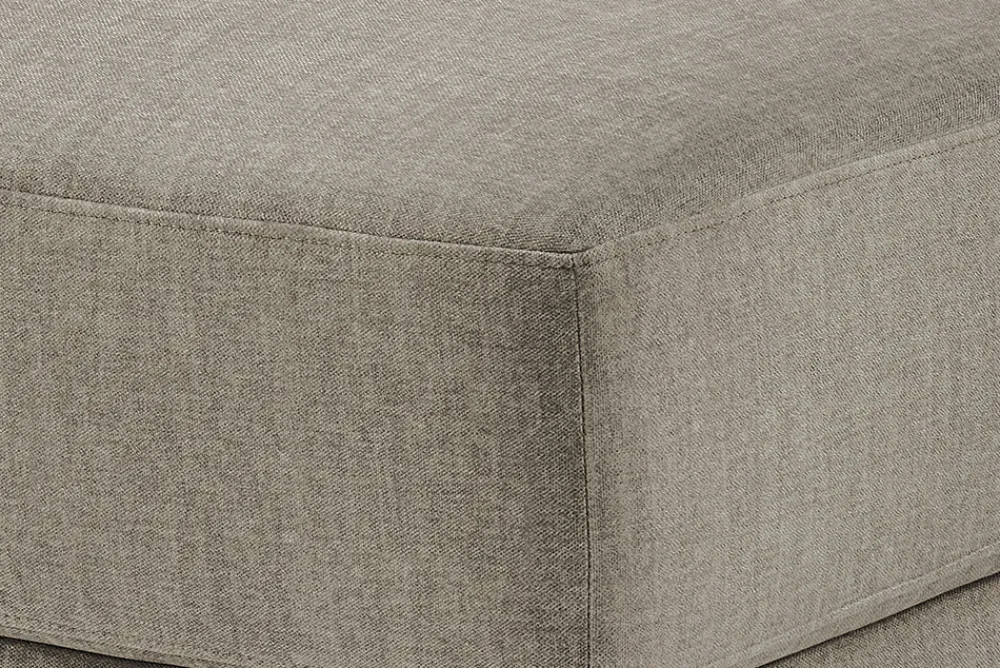 Riess-Ambiente Polsterhocker > Moderner Hocker LOFT 75cm taupe Vogue Velours Samt Nosagfederung Taschenfederkern