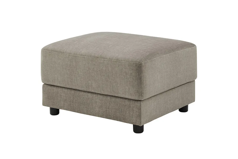 Riess-Ambiente Polsterhocker > Moderner Hocker LOFT 75cm taupe Vogue Velours Samt Nosagfederung Taschenfederkern