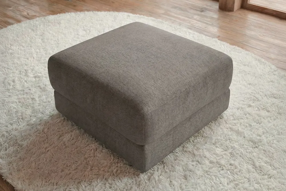 Riess-Ambiente Polsterhocker > Moderner Hocker LOFT 75cm taupe Vogue Velours Samt Nosagfederung Taschenfederkern