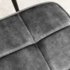 Riess-Ambiente Skandinavisch|Sessel > Moderner Hocker SCANDINAVIA grau Samt schwarze Metallbeine Fußhocker