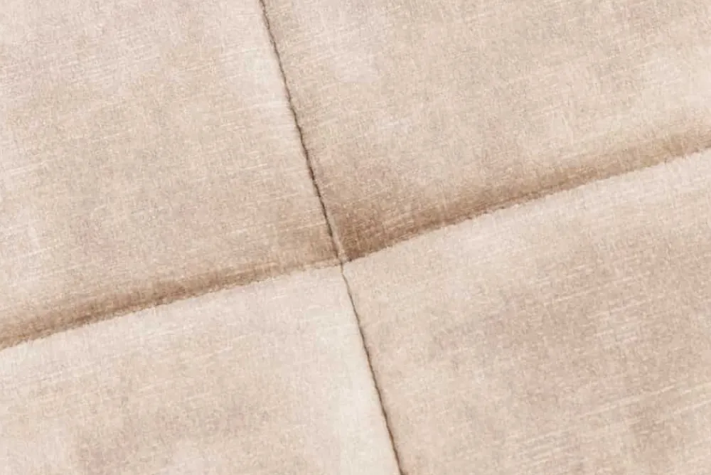 Riess-Ambiente Skandinavisch|Sessel > Moderner Hocker SCANDINAVIA champagner beige Samt schwarze Metallbeine Fußhocker