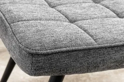 Riess-Ambiente Skandinavisch|Sitzhocker > Moderner Hocker SCANDINAVIA grau Strukturstoff Metallbeine Fußhocker