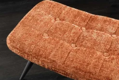 Riess-Ambiente Skandinavisch|Sitzhocker > Moderner Hocker SCANDINAVIA rost braun Chenille Cremona Metallbeine Fußhocker