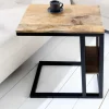 Riess-Ambiente Mehr...|Couchtische > Moderner Laptoptisch CONCIERGE 60cm natur Mangoholz Beistelltisch mit Stauraum Metallgestell