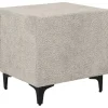 Riess-Ambiente Retro Möbel|Nachttische > Moderner Nachttisch ART DECO 45cm greige Bouclé mit Schubladen schwarz Metall