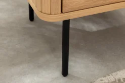 Riess-Ambiente Nachttische > Moderner Nachttisch ATELIER 55cm Eiche Beistelltisch mit Schubladen