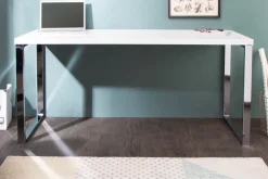 Riess-Ambiente Bürotische > Moderner Schreibtisch WHITE DESK 160cm weiß Hochglanz Bürotisch