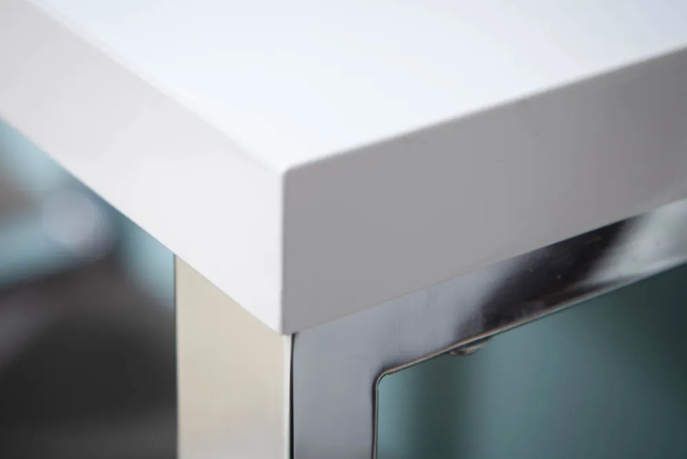 Riess-Ambiente Bürotische > Moderner Schreibtisch WHITE DESK 120cm weiß Hochglanz Bürotisch