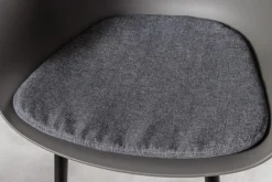 Riess-Ambiente Skandinavisch|Retro Möbel > Moderner Stuhl DESIGNO grau Kunststoff Gartenstuhl mit Armlehnen Indoor Outdoor