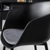Riess-Ambiente Skandinavisch|Stühle > Moderner Stuhl DESIGNO schwarz Kunststoff Gartenstuhl mit Armlehnen Indoor Outdoor