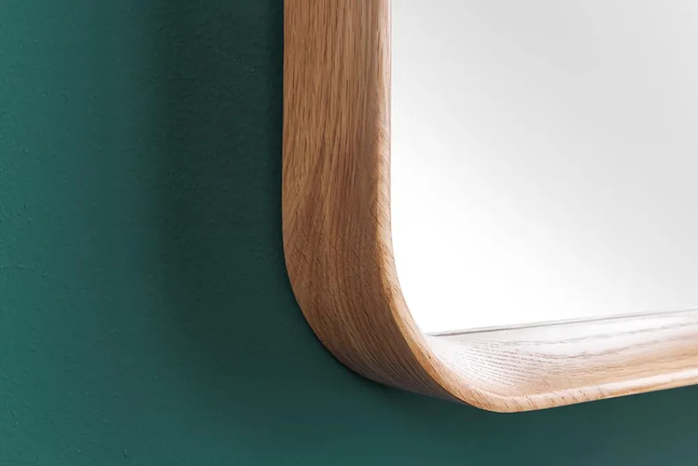 Riess-Ambiente Mehr...|Wohnaccessoires > Moderner Wandspiegel AMSTERDAM 80cm natur Eiche Massivholz handmade