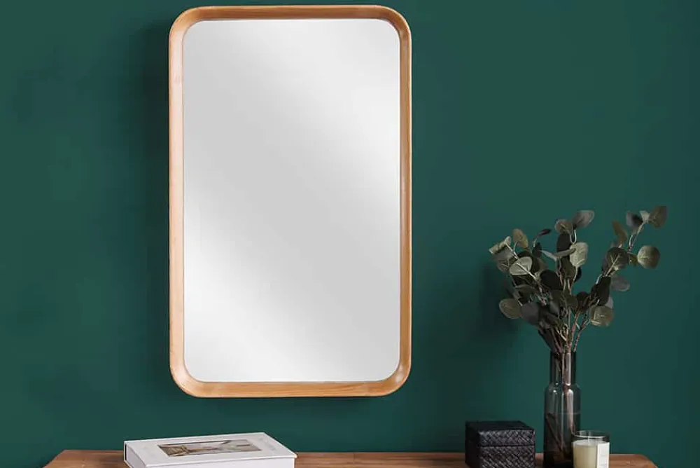 Riess-Ambiente Mehr...|Wohnaccessoires > Moderner Wandspiegel AMSTERDAM 80cm natur Eiche Massivholz handmade
