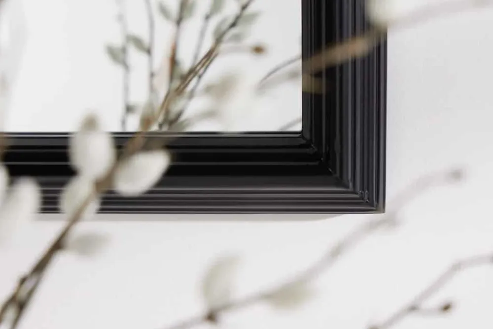 Riess-Ambiente Industrial Loft|Spiegel > Moderner Wandspiegel PARIS 120cm schwarz Fensterspiegel Rundbogen-Design