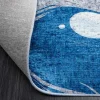 Riess-Ambiente Teppiche > Moderner XXL Teppich ART RUGS 350x240cm grau blau weiß Flachgewebe Indoor