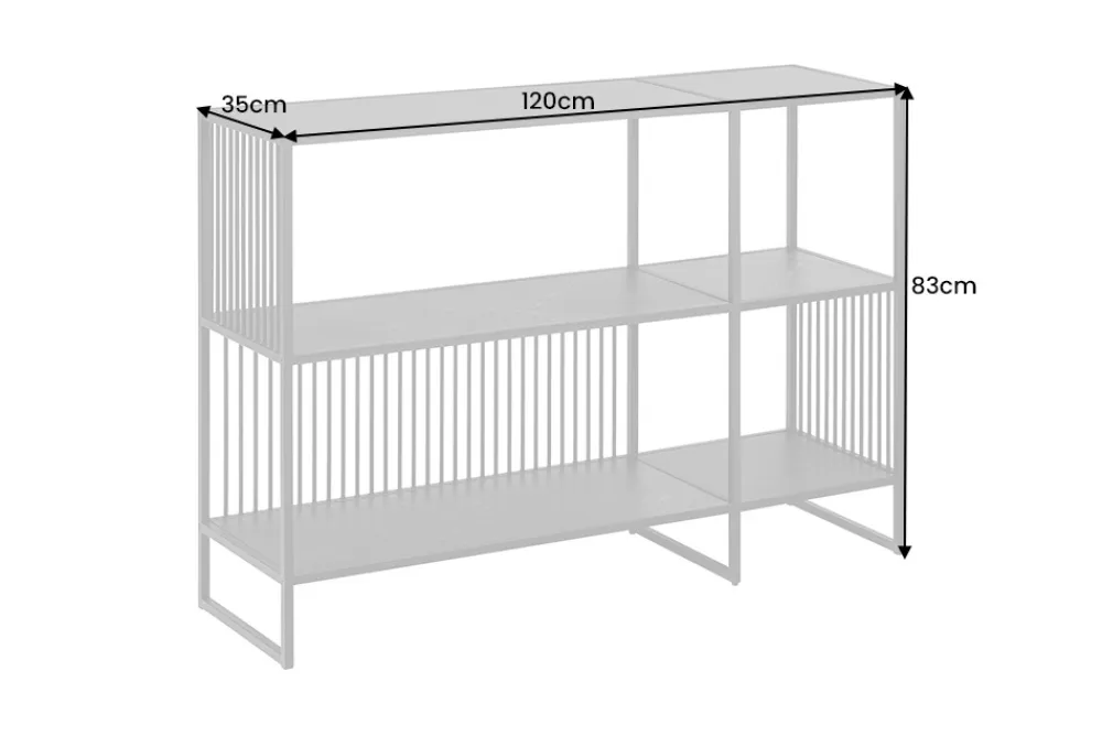 Riess-Ambiente Standregale > Modernes Bücherregal ARCHITECTURE 120cm graphit